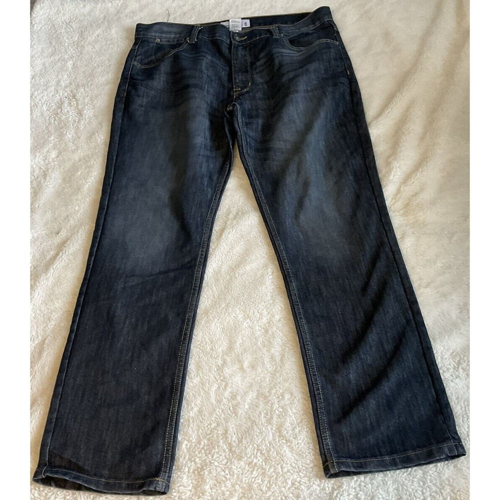 Paper Denim And Cloth Mens Straight Leg Blue Jeans, Size 38x32.